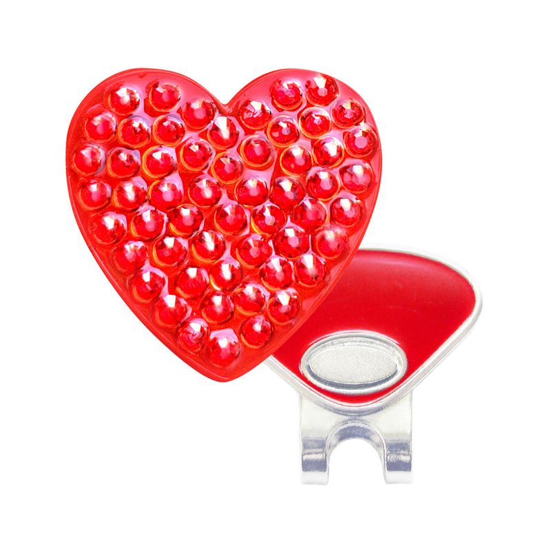 Hat Clip med Swarovski Crystal markør (Red Heart)