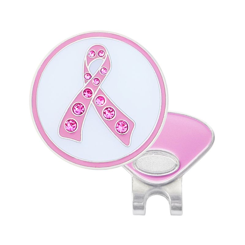 Hat Clip med Swarovski Crystal markør (Pink Ribbon)