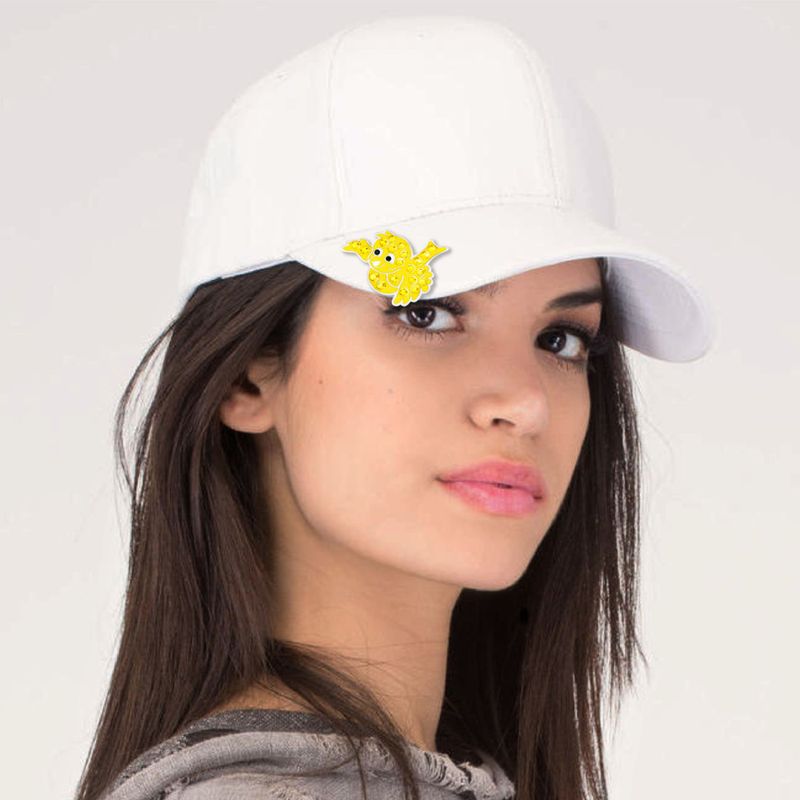 Hat Clip med Swarovski Crystal markør (Yellow bird)