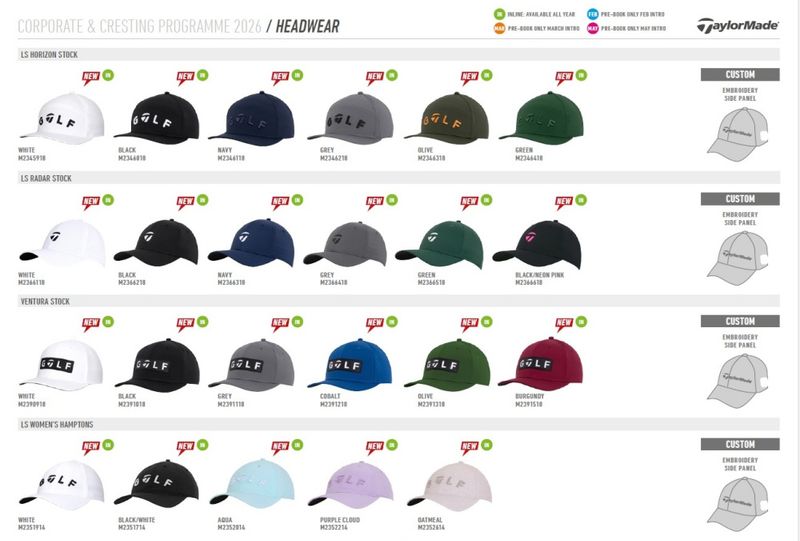 TaylorMade Ventura Caps