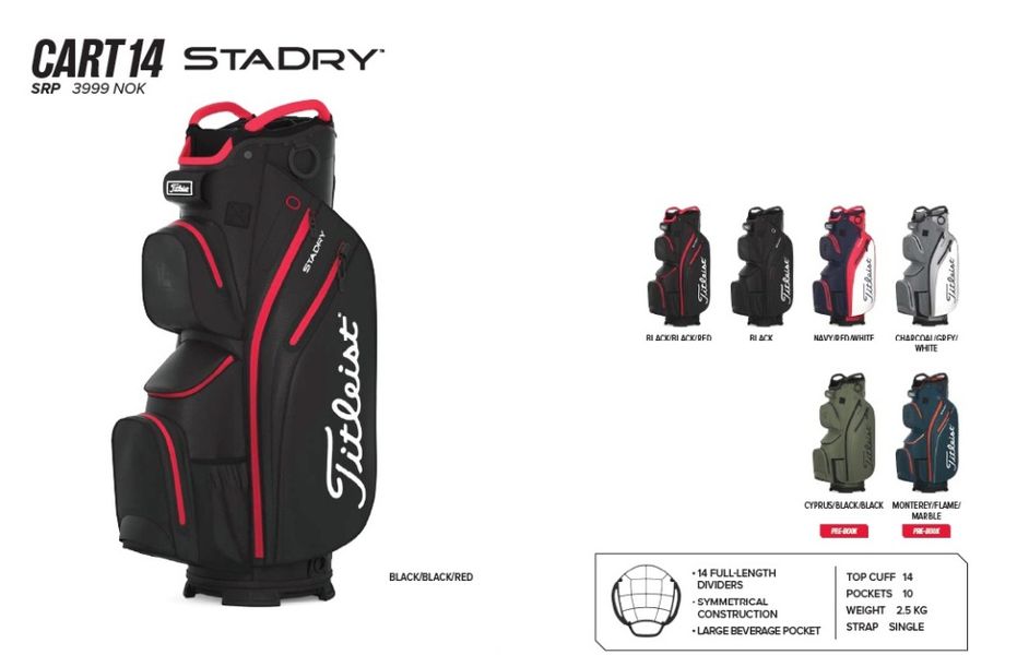 Titleist  Cart 14 Stadry trallebag