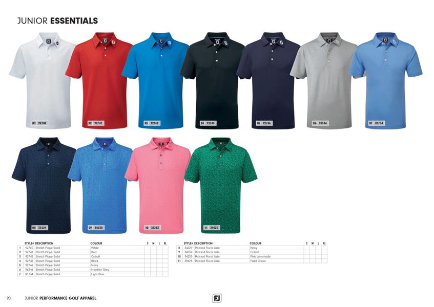 FootJoy  Junior Stretch Pique Solid